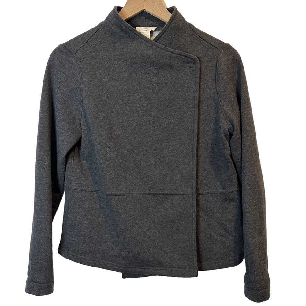 LOFT Women’s Gray Moto Cardigan Cotton Jacket Size XS